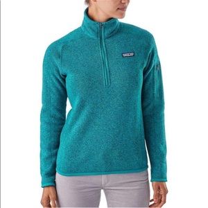 Patagonia Women's Turquoise Quarter-Zip Sweater